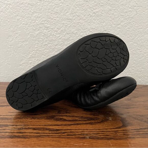Vionic Black Leather Amorie Skimmers Ballet Flats Size 7 - Picture 7 of 7
